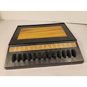 Vtg Phone Number/Address Keeper/Push Button Rolodex Faux Woodgrain Hong Kong New